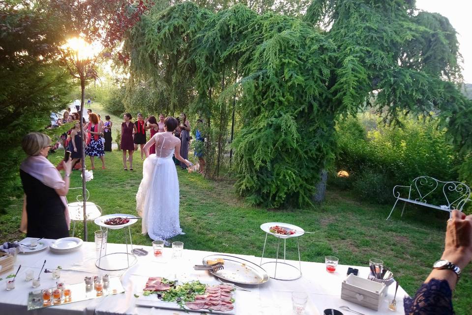 Il lancio del bouquet