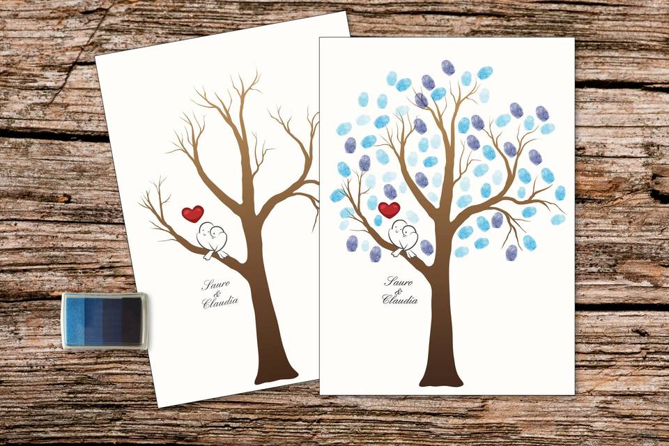 Guest book impronte albero