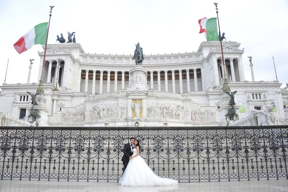 Foto panoramica matrimonio