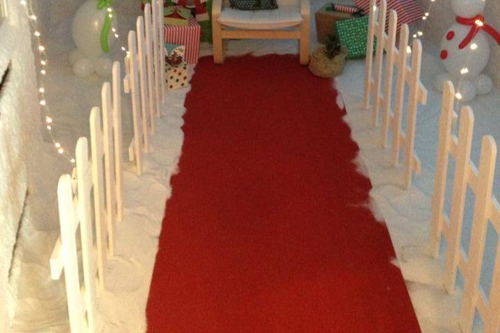 Allestimento con Babbo Natale