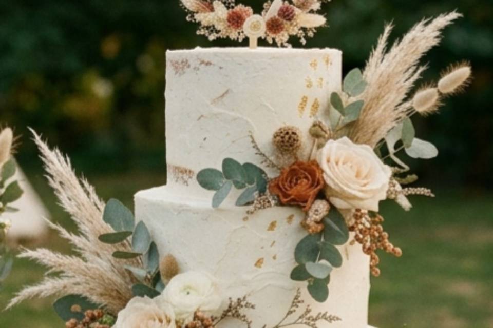 Wedding cake bohemien