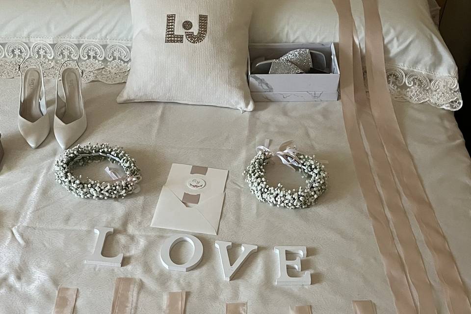 Addobbo letto sposa