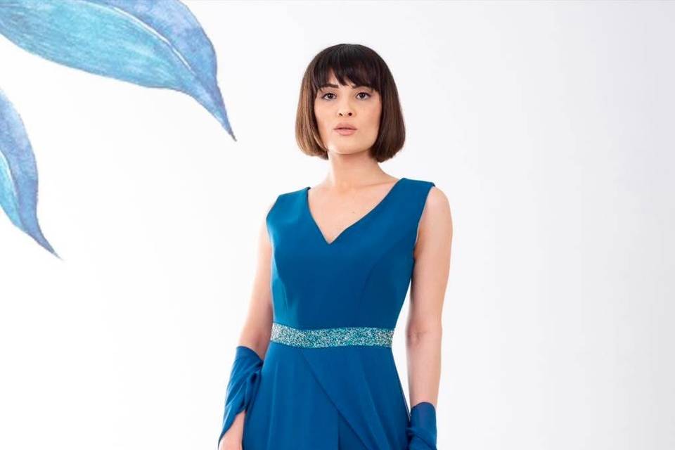Tuta elegante con chiffon