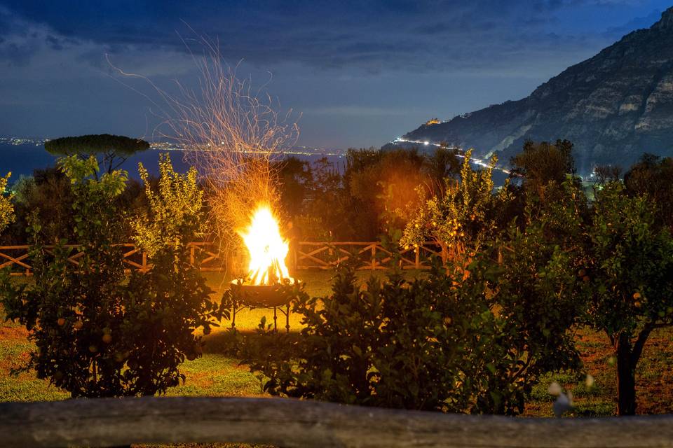 Vista sul golfo  di sera