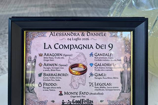 Carta cocktail a tema
