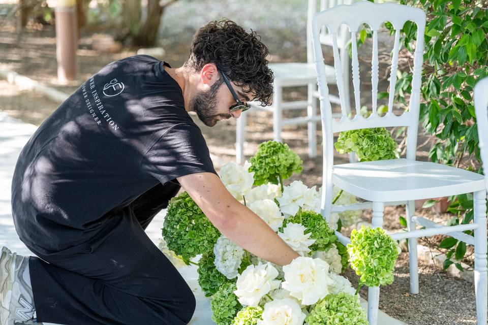 Allestimento fiori esterno