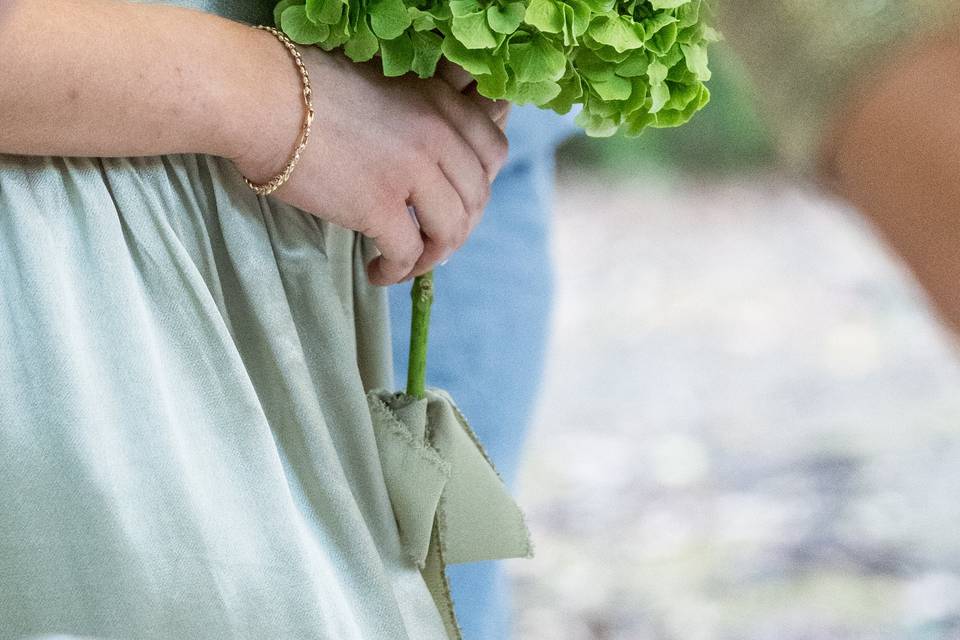 Bouquet damigella verde