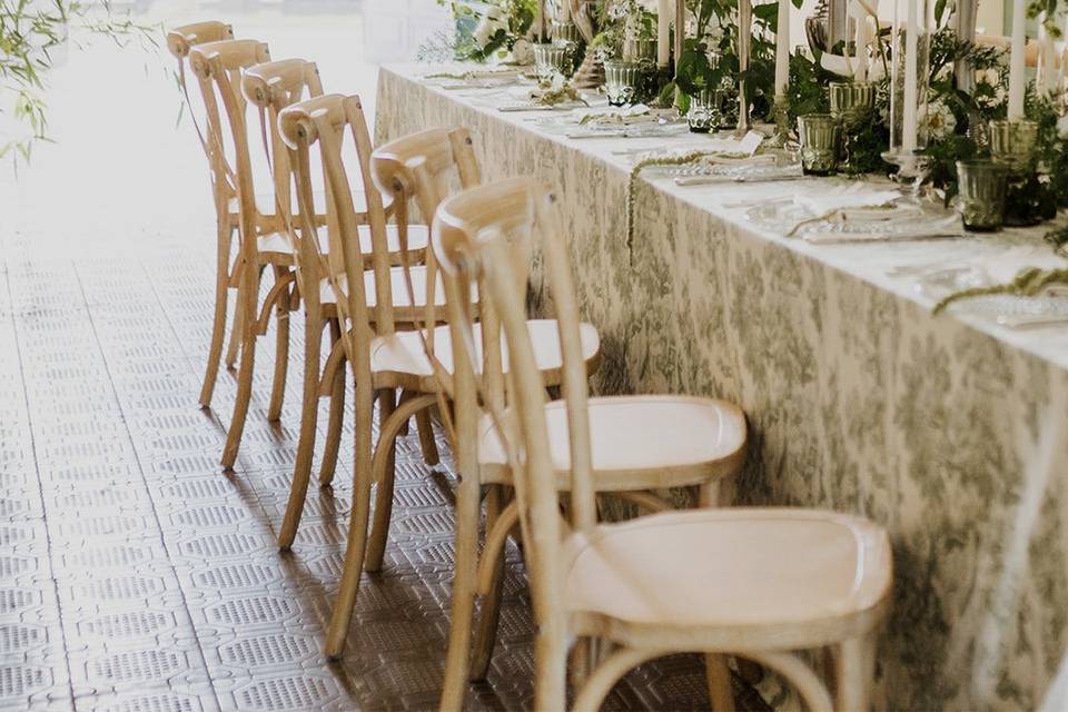 Pranzo Sedia Croce Natural