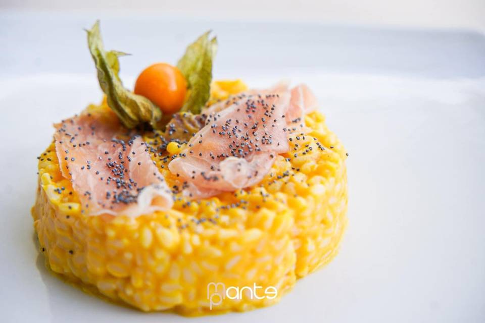 Risotto zucca e speck