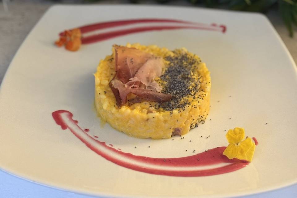 Risotto zucca e speck