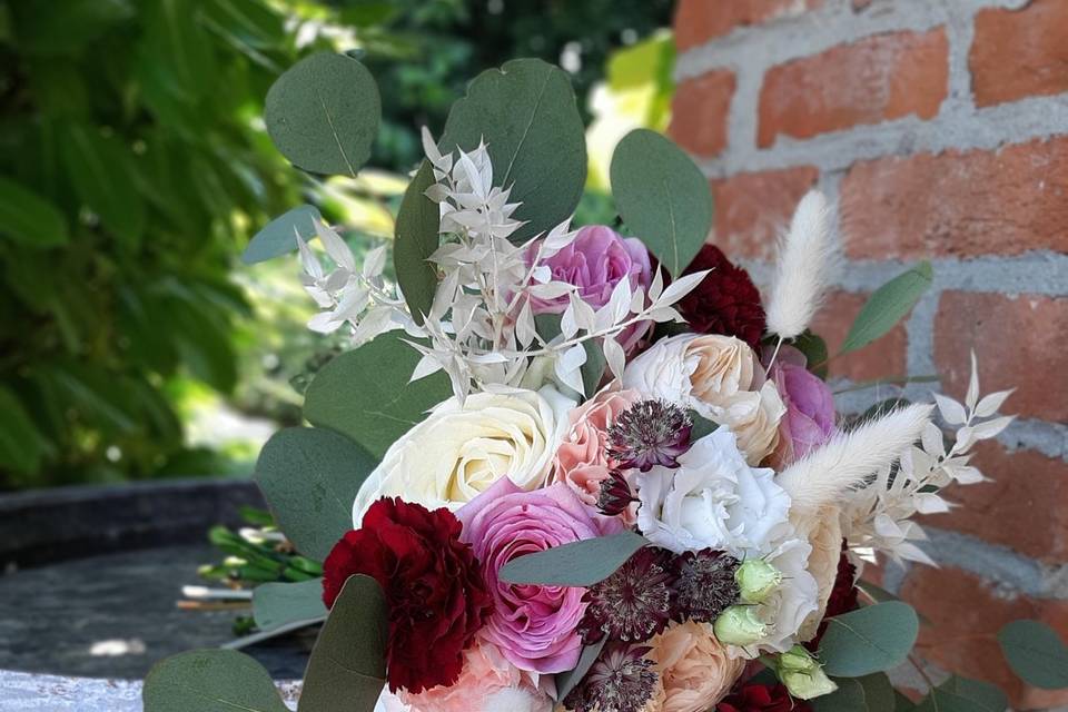 Bouquet con fiori essicati