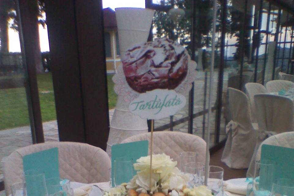 Flower's cake centrotavola