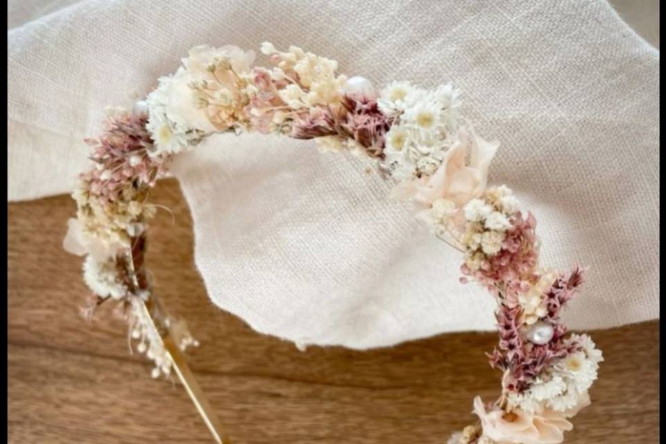 Cerchietto dry flowers