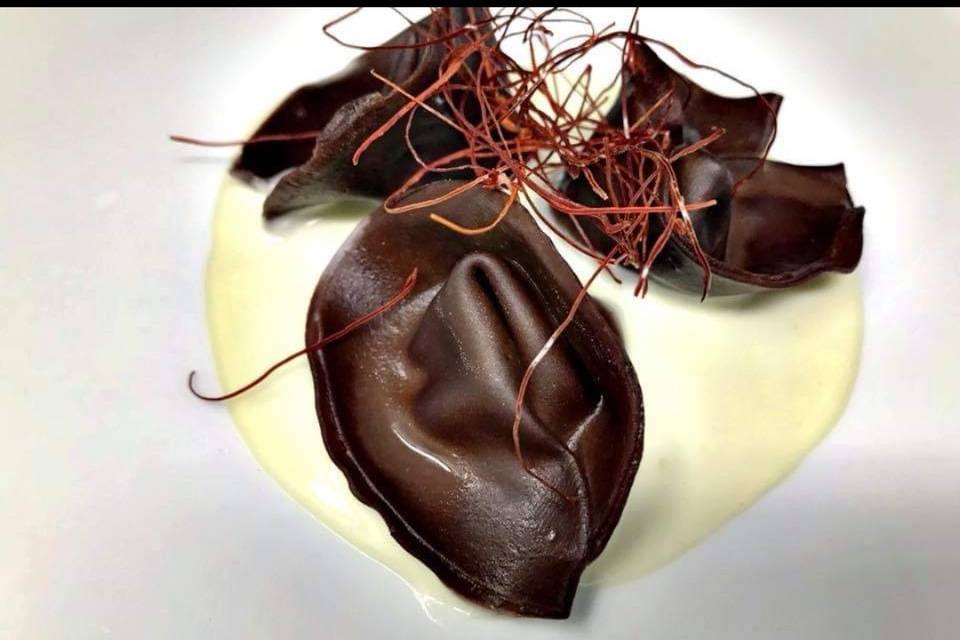 Raviolo al cioccolato