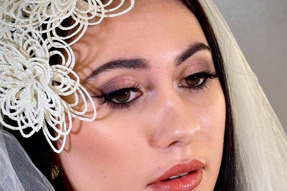 Soft glam make-up sposa