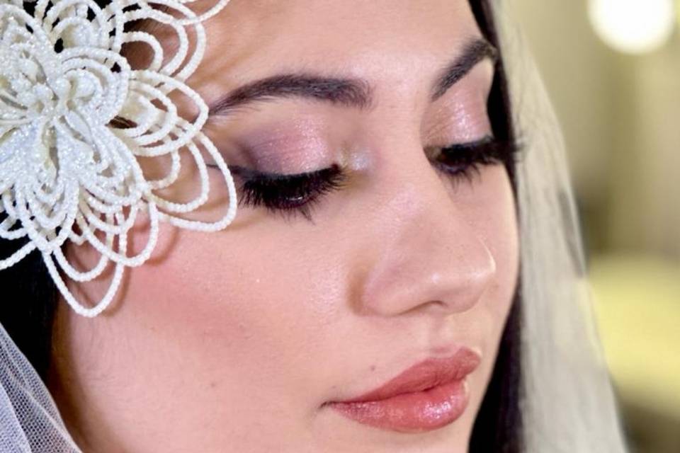 Soft glam make-up sposa