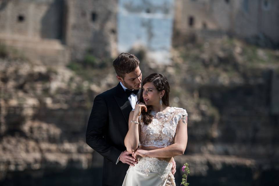 The bride and groom