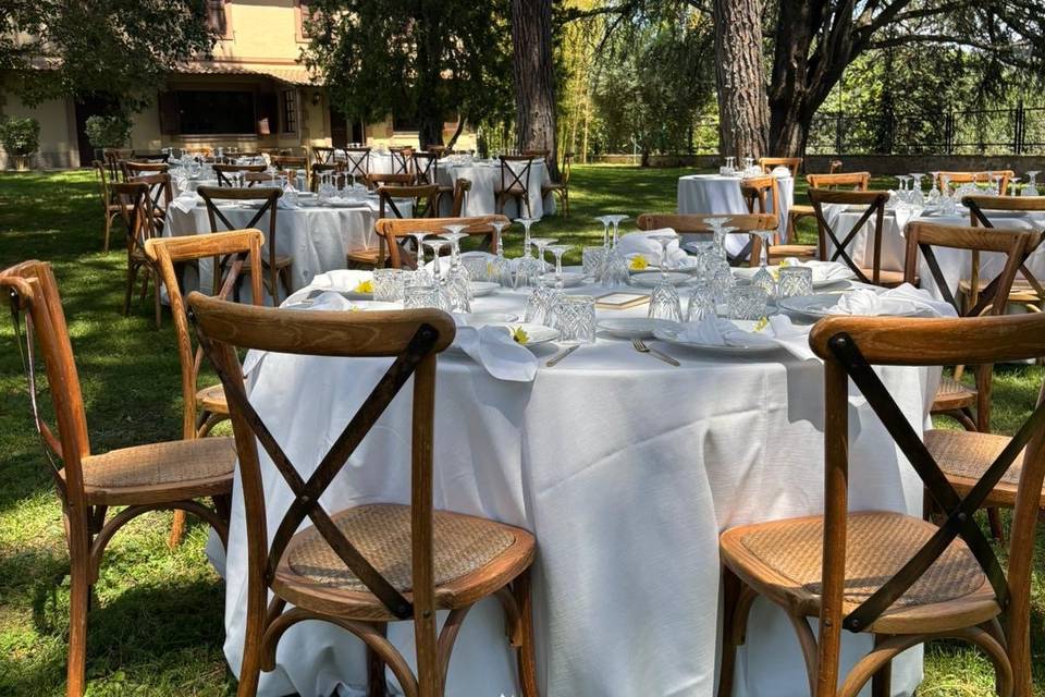 Seduta giardino tavoli tondi