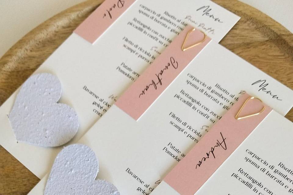 Menu con segnaposto