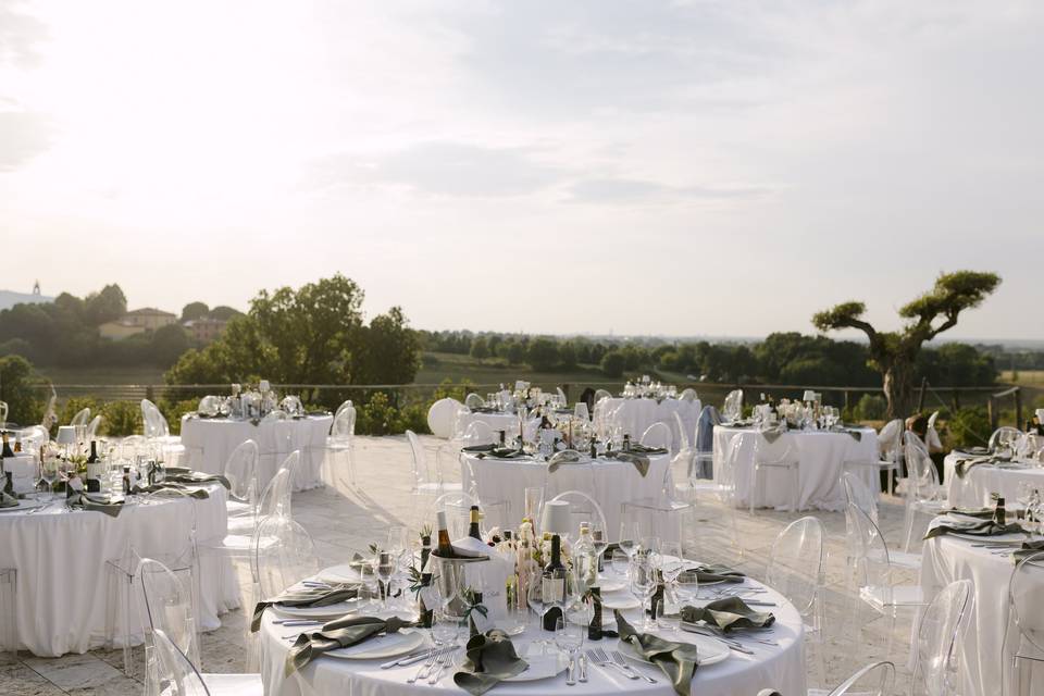 Allestimento esterno matrimoni