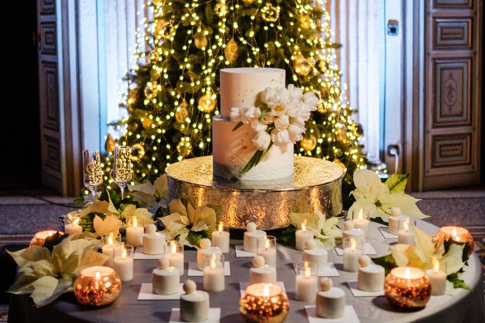 Tema Natale wedding cake