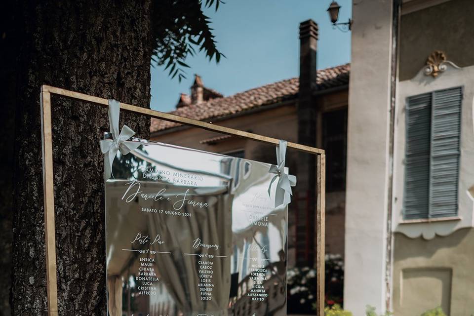 Tableau de mariage a specchio