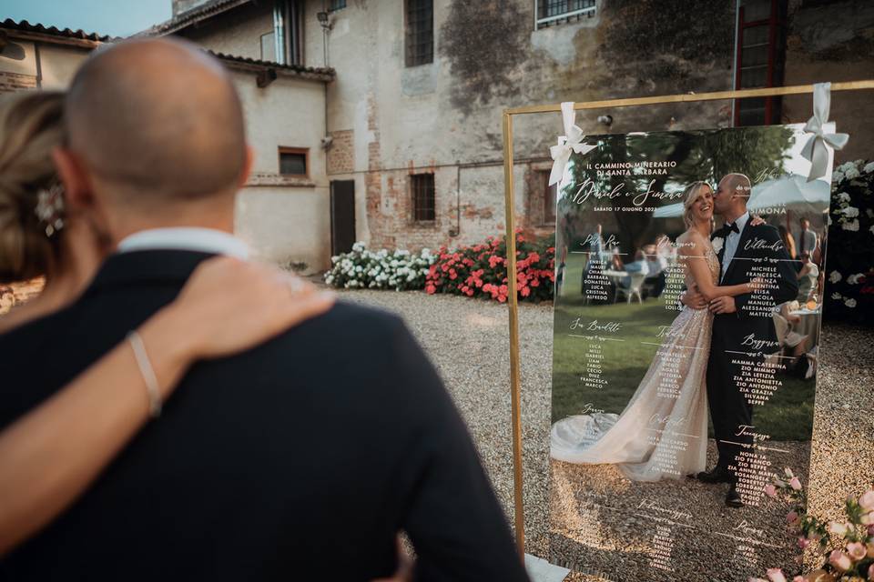 Tableau de mariage a specchio