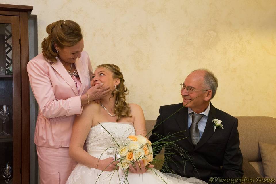 La sposa e i genitori