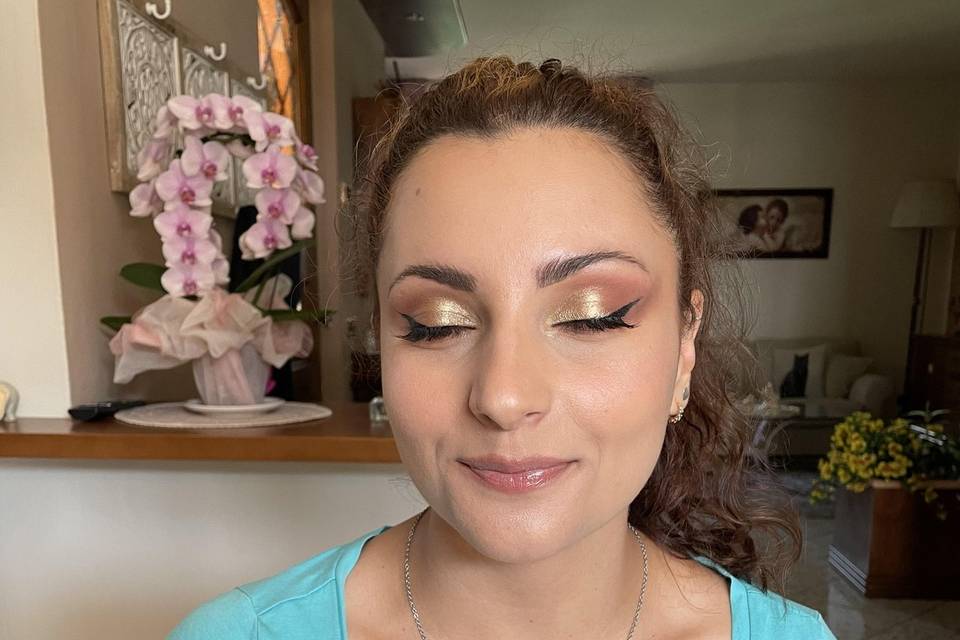 Trucco sposa glam colori caldi