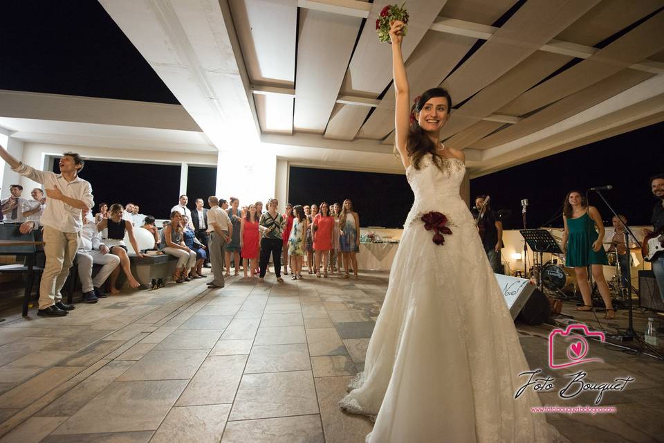 Lancio del bouquet