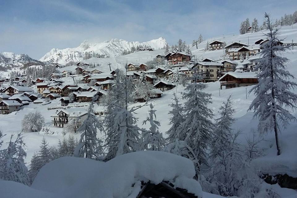 Paesaggio Chamois inverno