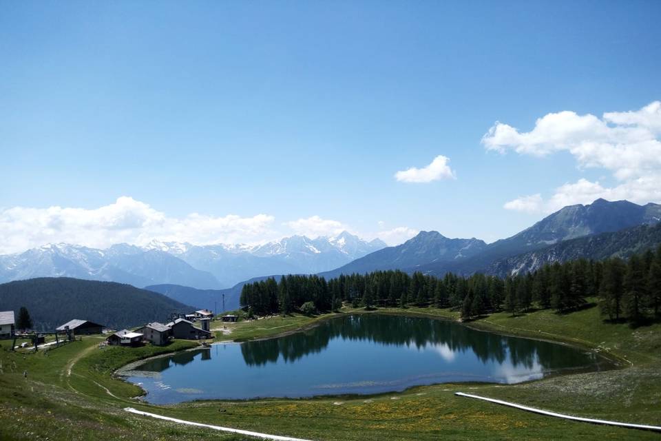 Paesaggio Chamois inverno