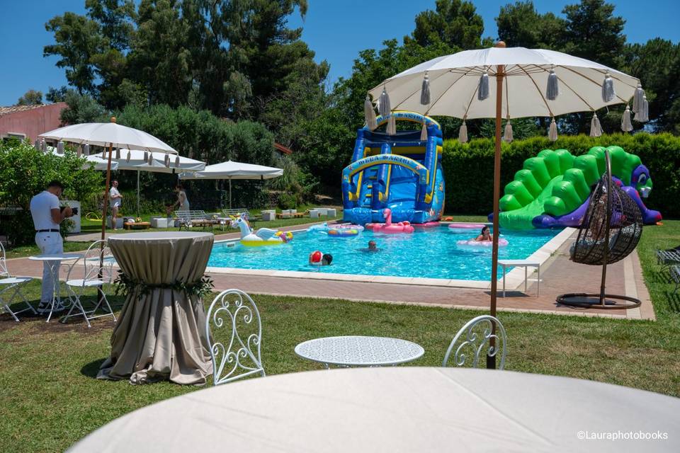 Wedding pool party
