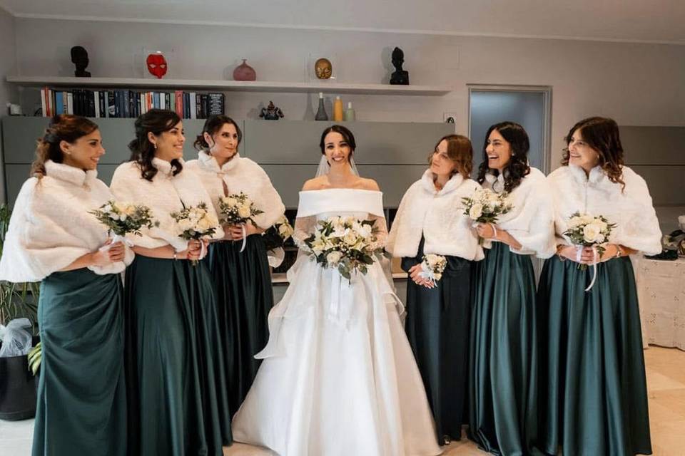 Sposa e damigelle