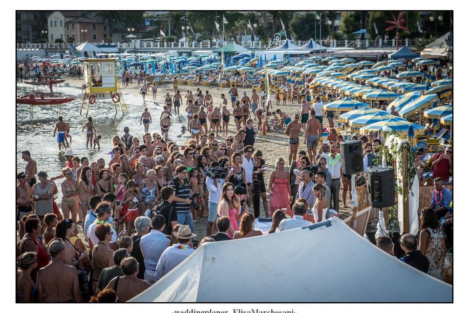 Matrimonio in Spiaggia con tv