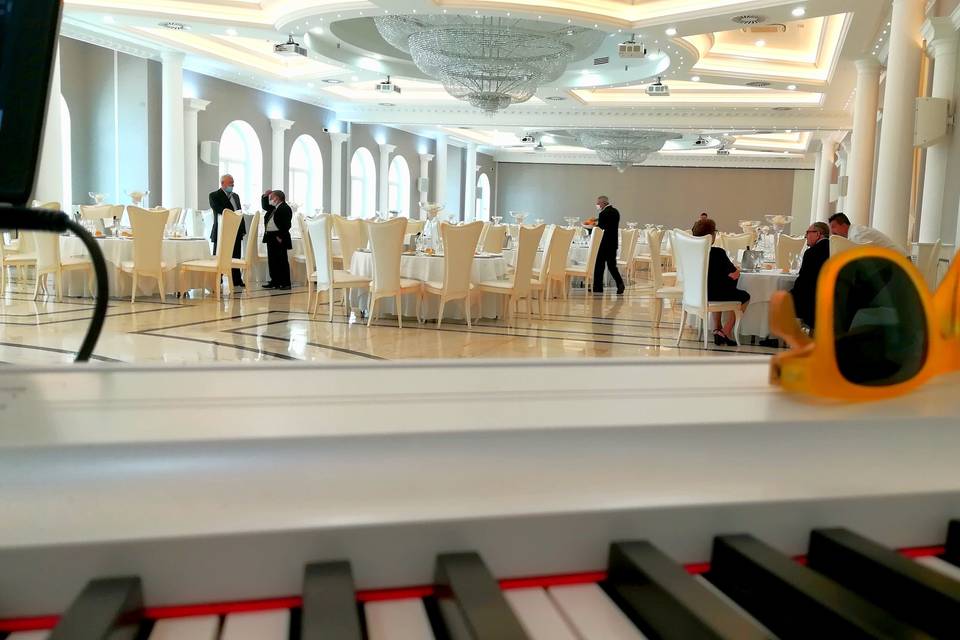 From the piano