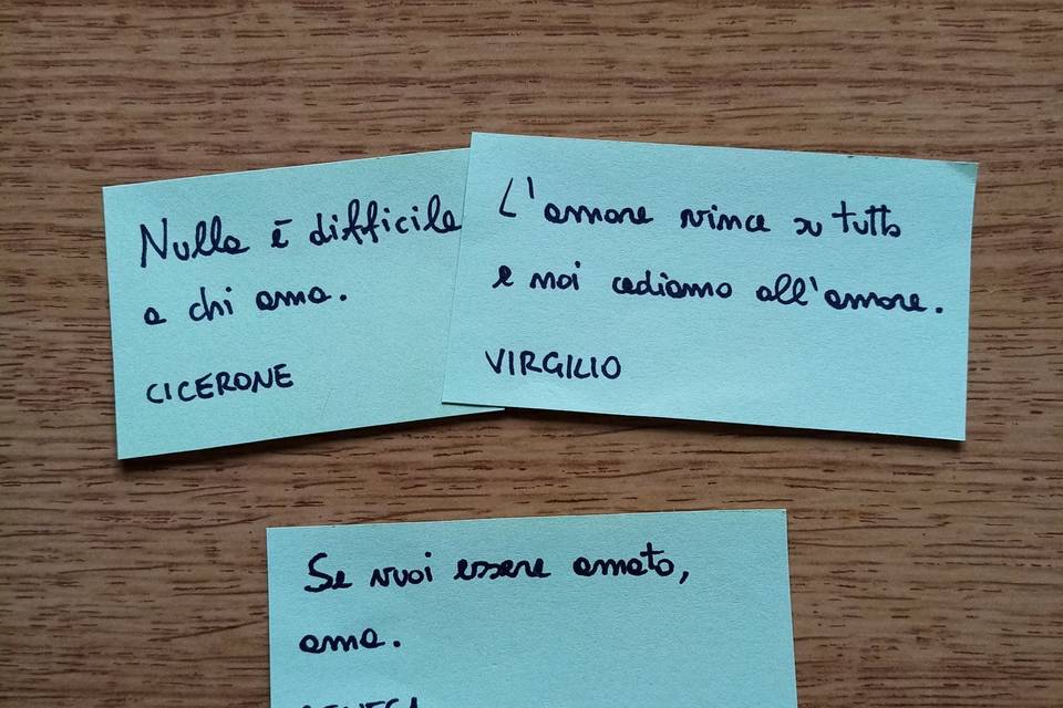 Citazioni scritte a mano