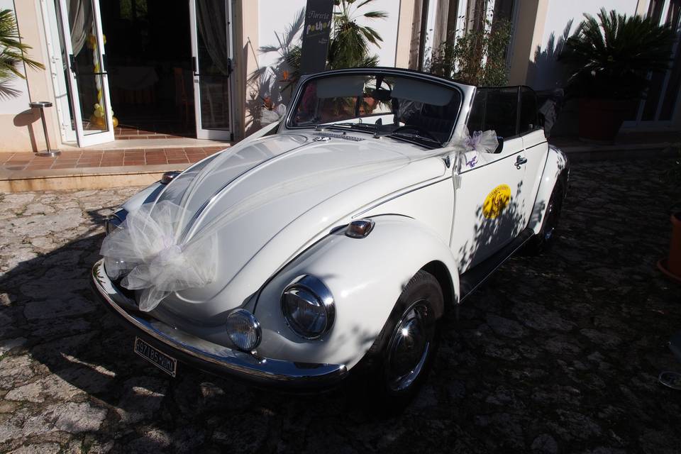 Maggiolone cabrio bianco