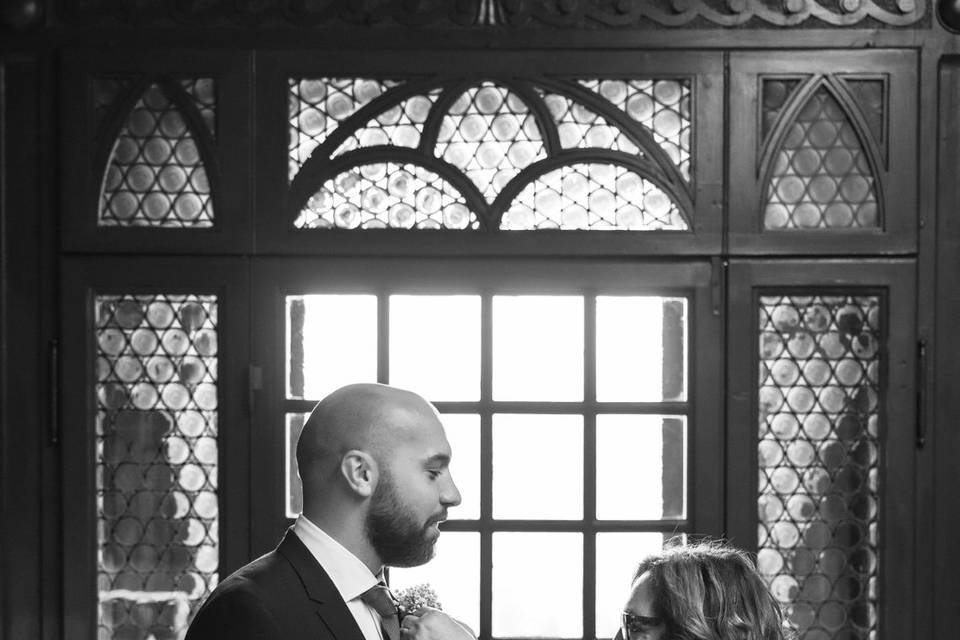 Preparazione foto in reception