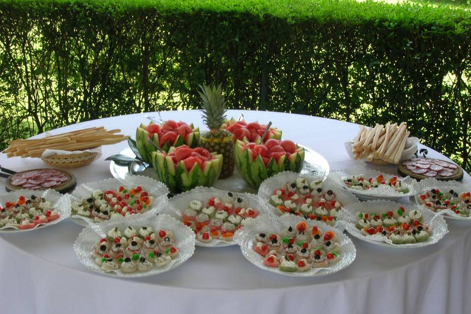 Parte di buffet aperitivo