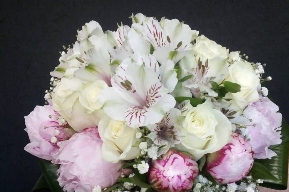 Bouquet bianco rosa