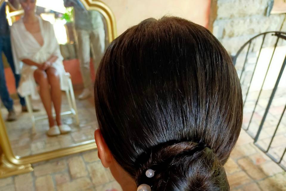 Chignon sposa semplice