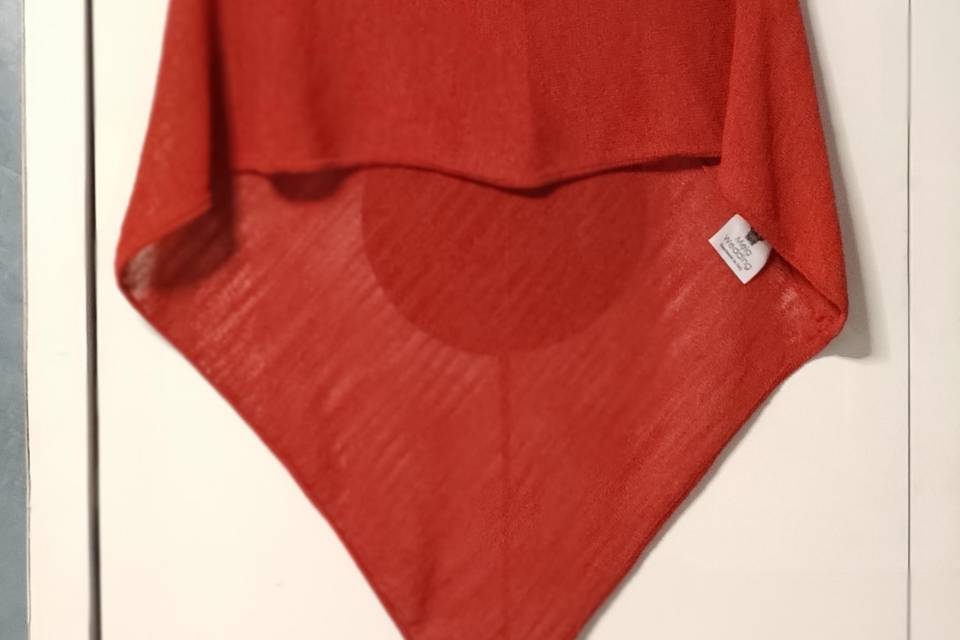 Poncho estivo rosso