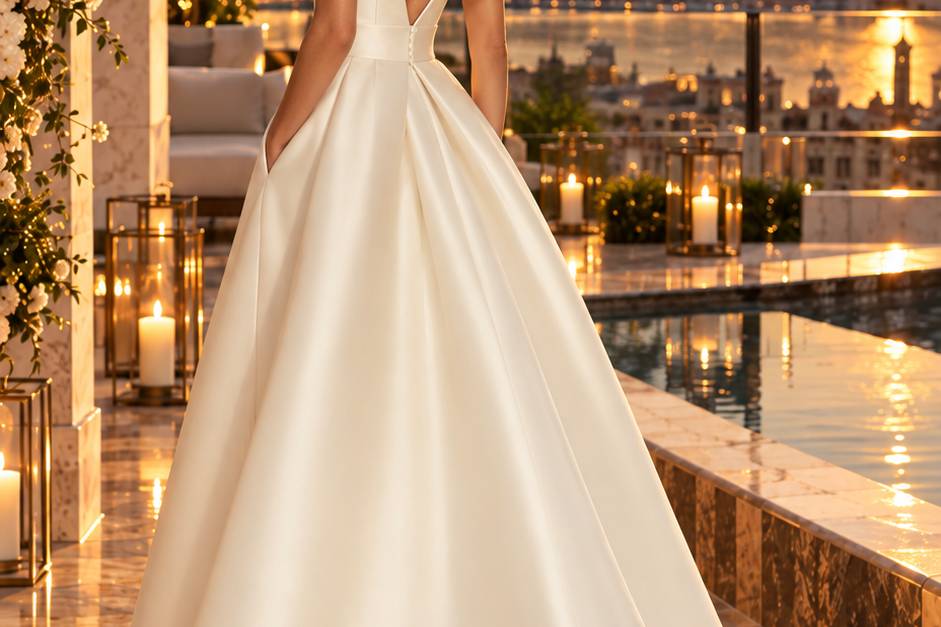 Abito sposa mikado