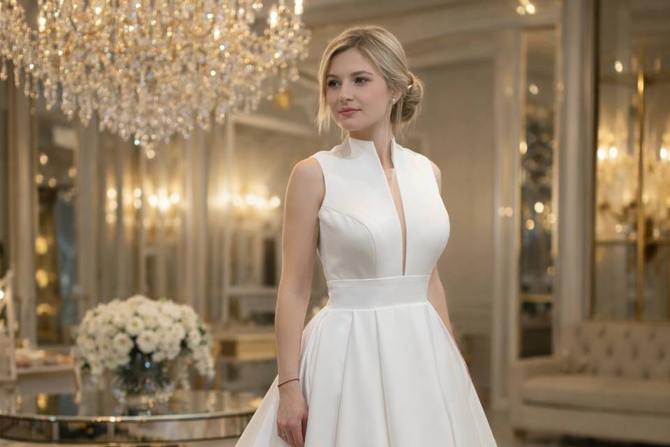 Sposa collo camicia