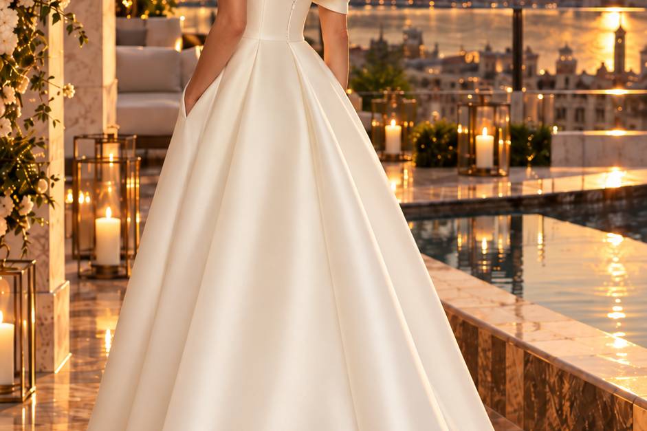 Abito sposa mikado