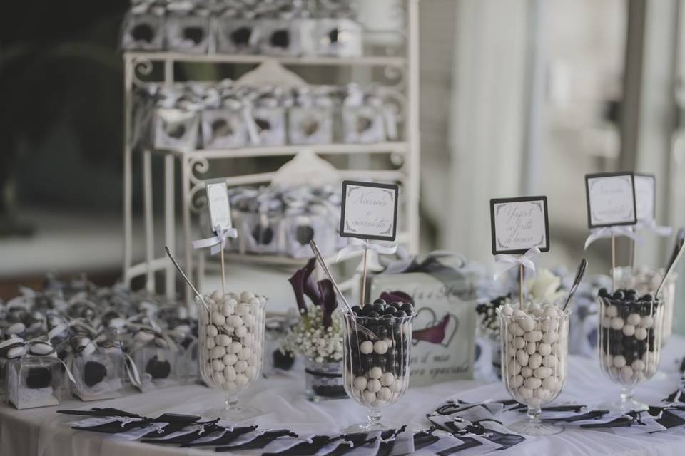 Confettata bianco e nero