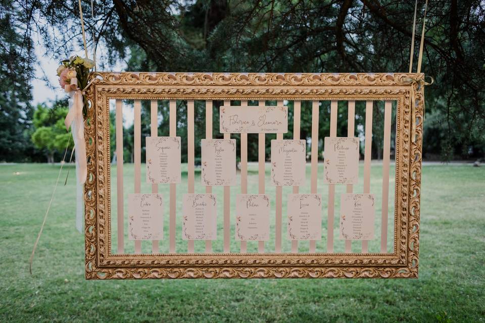Tableau de mariage cornice