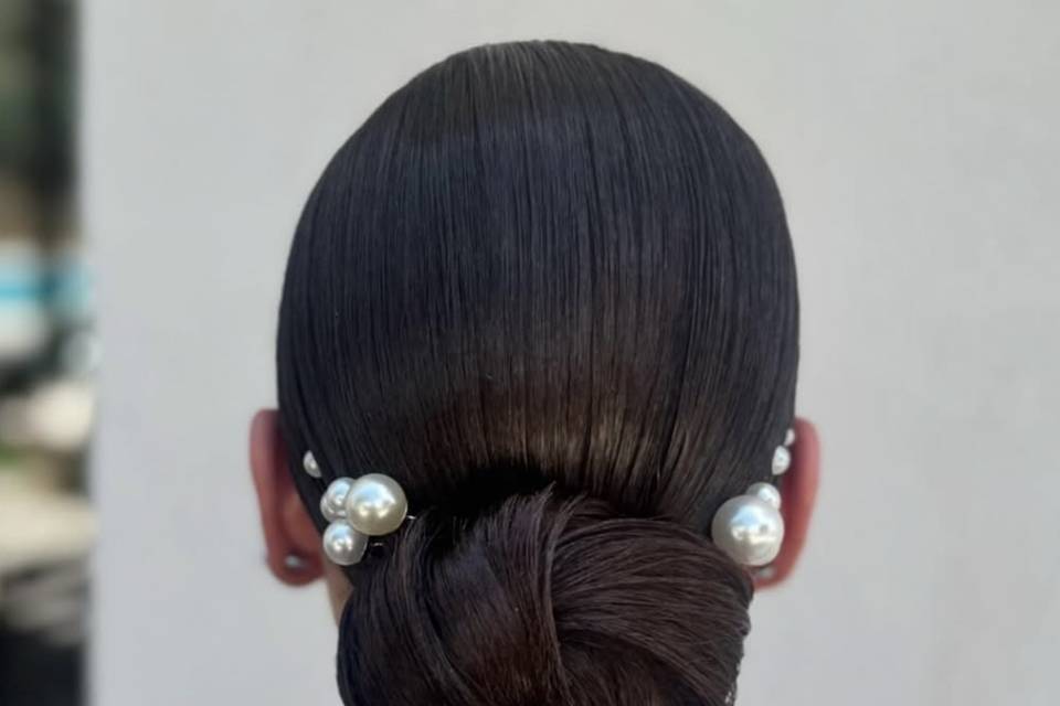Chignon glamour