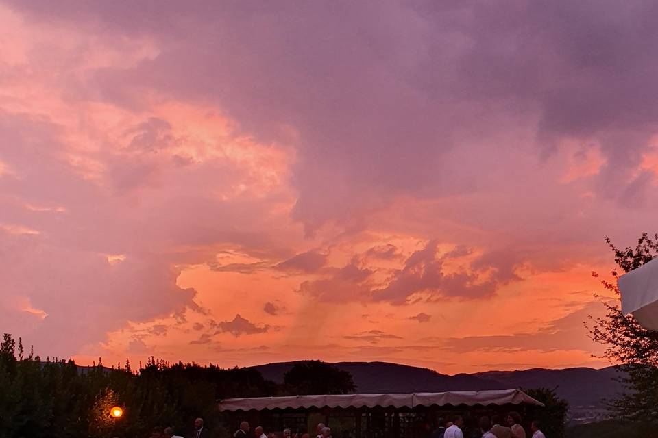 Piscina al tramonto